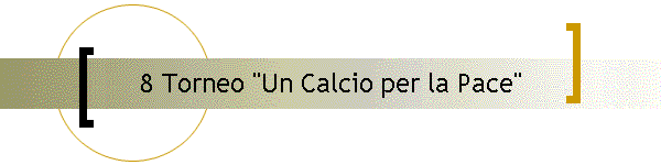 8 Torneo "Un Calcio per la Pace"