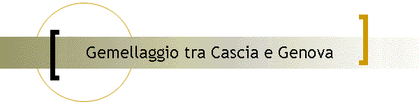 Gemellaggio tra Cascia e Genova