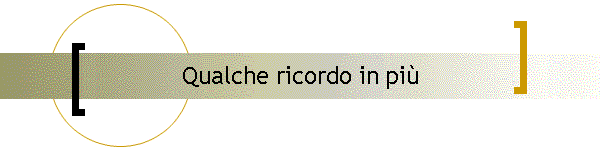 Qualche ricordo in pi